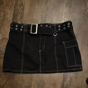 FOREVER 21 Black Mini Skirt with Belt